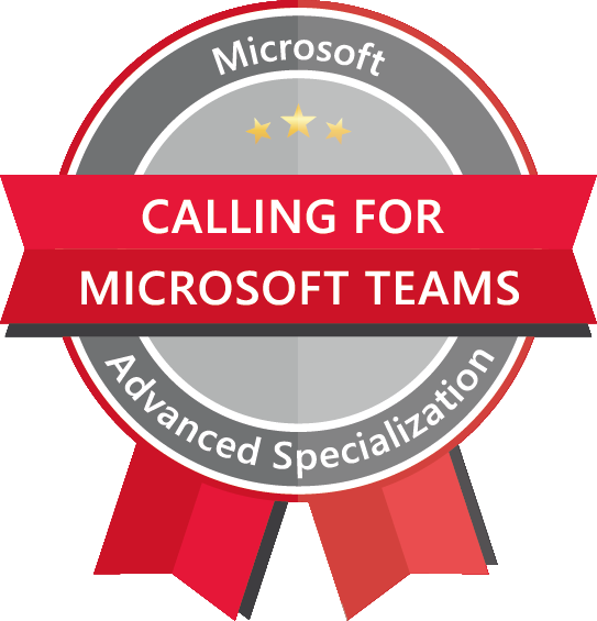 Microsoft Auszeichnung Advanced Specialization Calling for Microsoft Teams