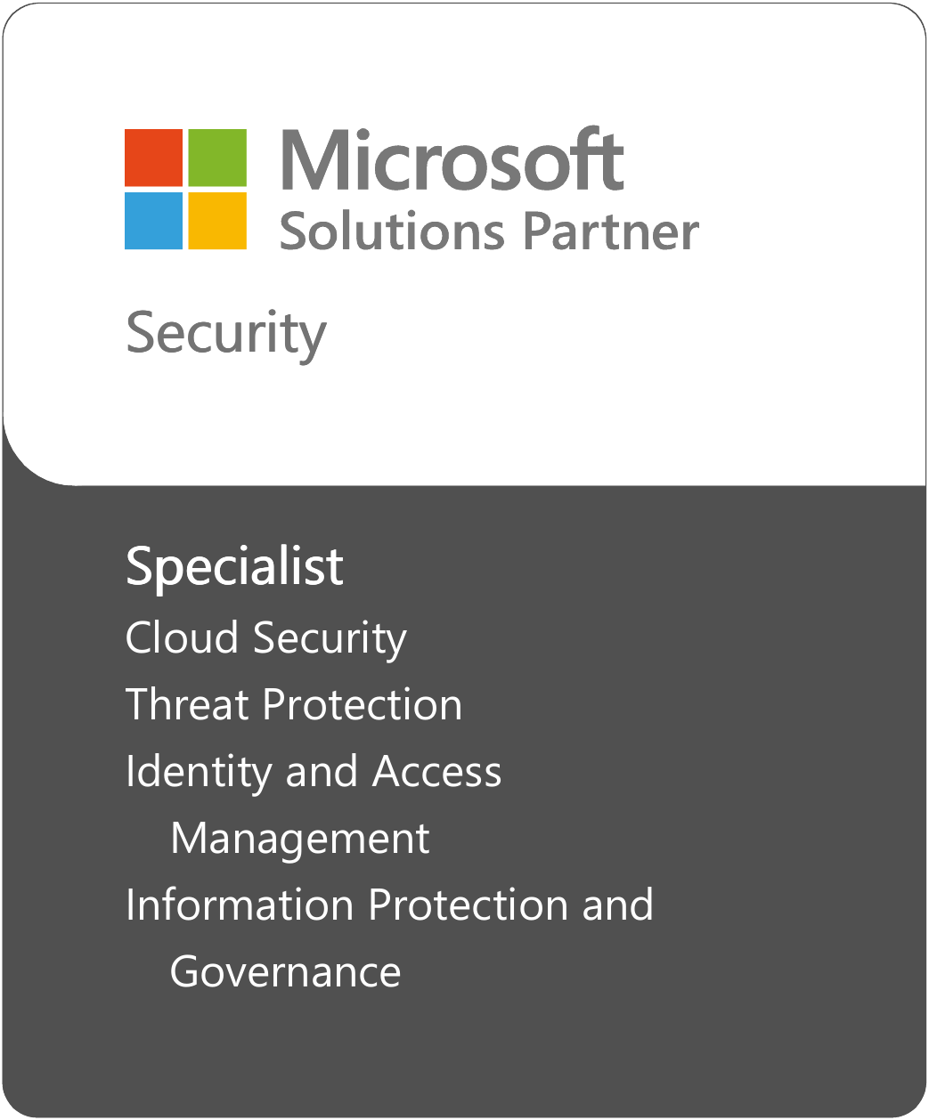 Logo Microsoft Solution Partner Specialization  Security