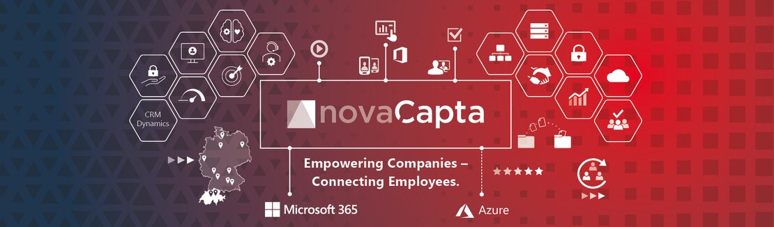 Infografik der novaCapta zur Veranschaulichung der Leistungen Tools sowie Standorten der novaCapta