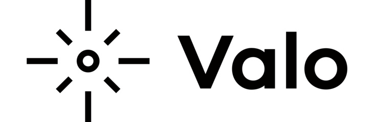 Logo Valo in schwarz-weiß